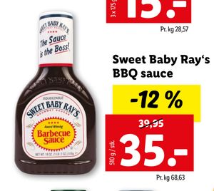 Sweet Baby Ray‘s BBQ sauce