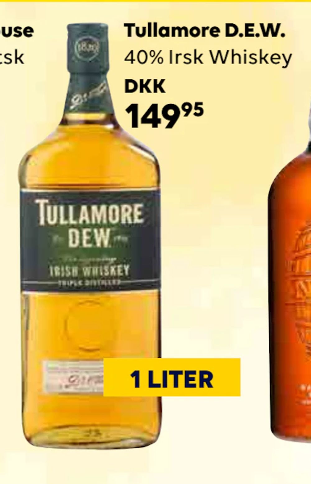 Tilbud på Tullamore D.E.W fra BorderShop til 149,95 kr.