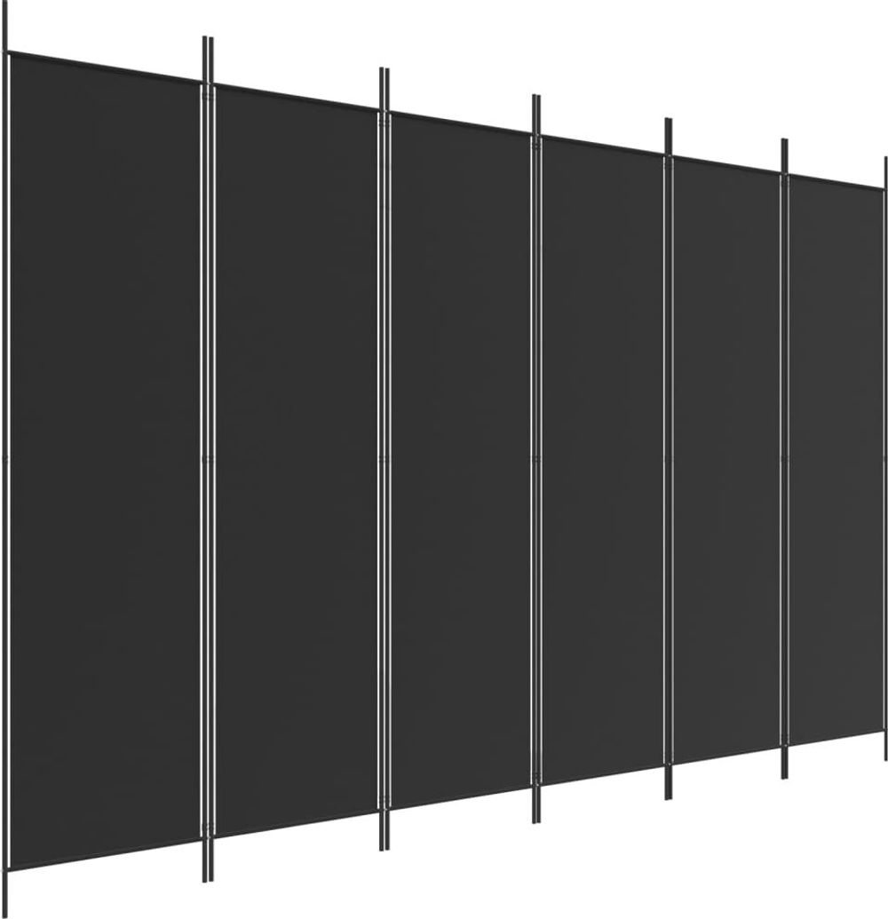 Erbjudanden på vidaXL Rumsavdelare 6 paneler svart 300x200 cm tyg från vidaXL.se för 858 kr