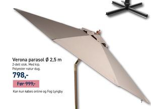 Verona parasol Ø 2,5 m