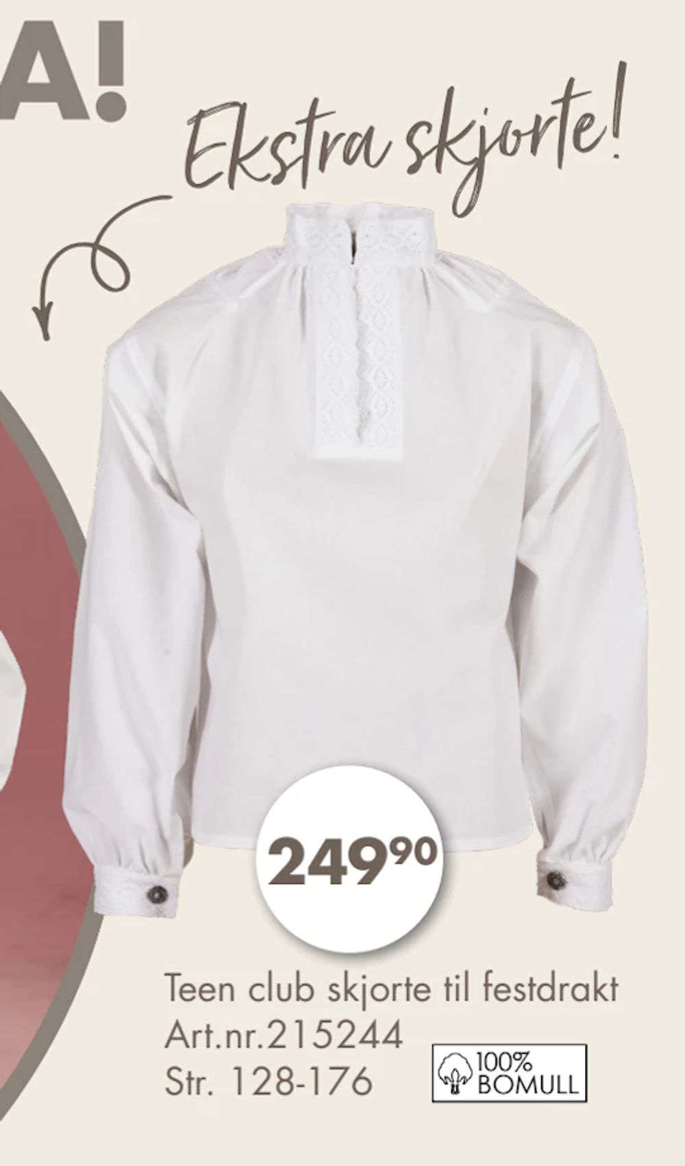 Tilbud på Teen club skjorte til festdrakt fra Spar Kjøp til 249,90 kr