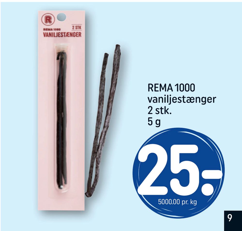 Tilbud på REMA 1000 vaniljestænger 2 stk. 5 g fra REMA 1000 til 25 kr.