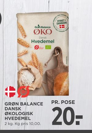 GRØN BALANCE DANSK ØKOLOGISK HVEDEMEL