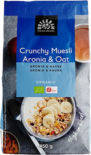 Crunchy Mysli Aronia & Havre Øko (Urtekram)