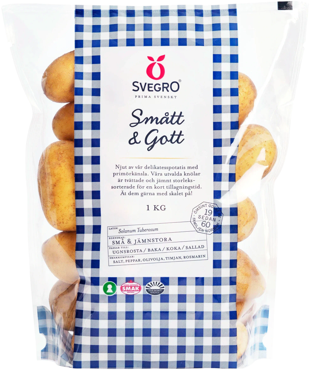 Erbjudanden på Potatis Smått & Gott 1kg Klass 1 Svegro (Östra Fornås) från ICA Maxi Stormarknad för 15 kr