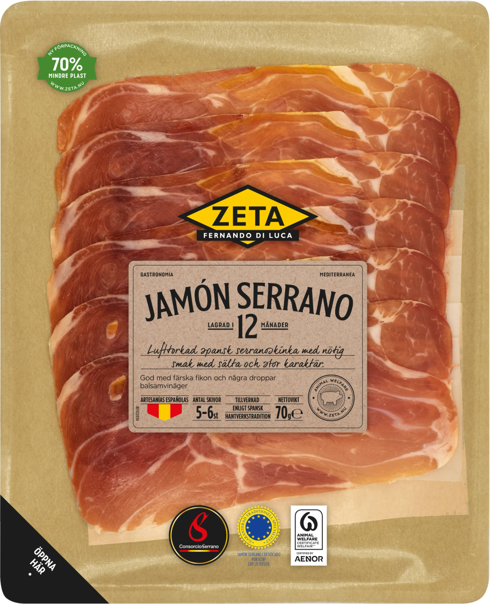 Erbjudanden på Jamon Serrano (Zeta Spanien) från ICA Kvantum för 25 kr