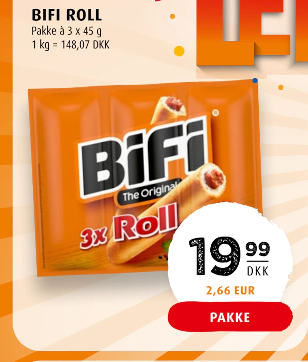 Tilbud på BIFI ROLL fra Scandinavian Park til 19,99 kr.