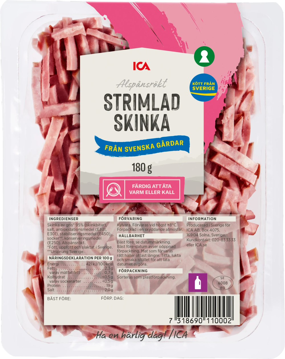 Erbjudanden på Rökt skinka strimlad (ICA) från ICA Kvantum för 15 kr