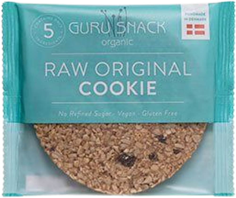 Tilbud på Raw Original Cookies Øko enkeltvis indpakket (Guru Snack) fra Helsam til 16 kr.