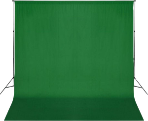 Fotobaggrund i bomuld grøn 300 x 300 cm chroma key