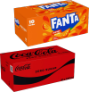 Läsk 10-pack (Coca Cola, Fanta)