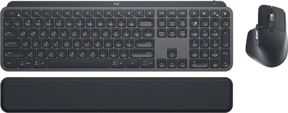 Tilbud på Logitech® | MX Keys Combo for Business - Tastatur og mus-sæt - bagbelyst - trådløs - Bluetooth LE - QWERTY - Pan Nordic - grafit fra ComputerSalg til 1.455 kr.