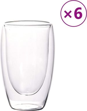 vidaXL dobbeltvægget glas 6 stk. 450 ml