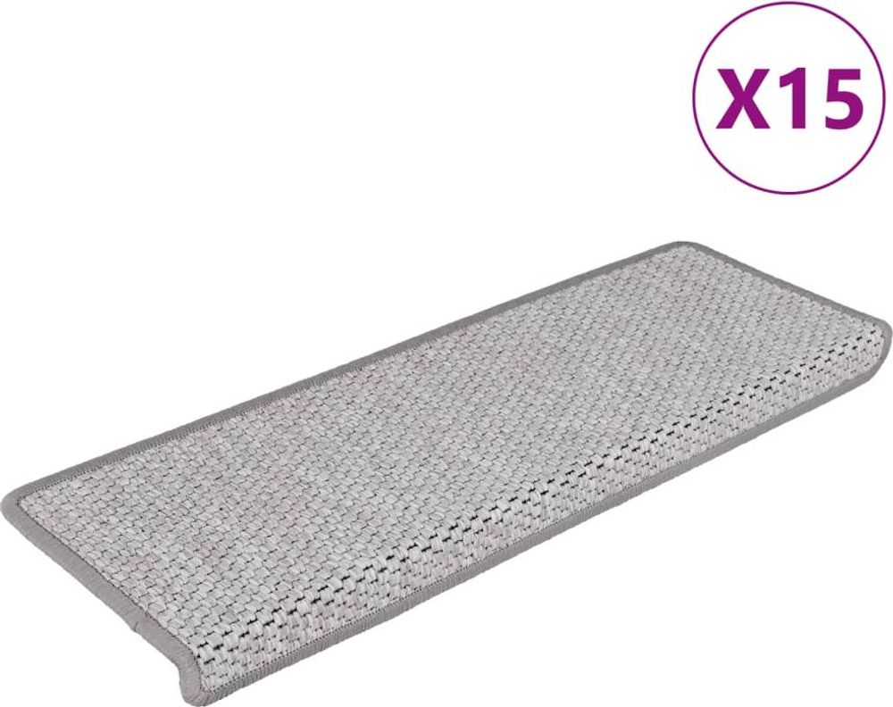 Tilbud på vidaXL Selvklebende trappematter sisal-utseende 15 stk 65x21x4cm beige fra vidaXL.no til 1 499 kr