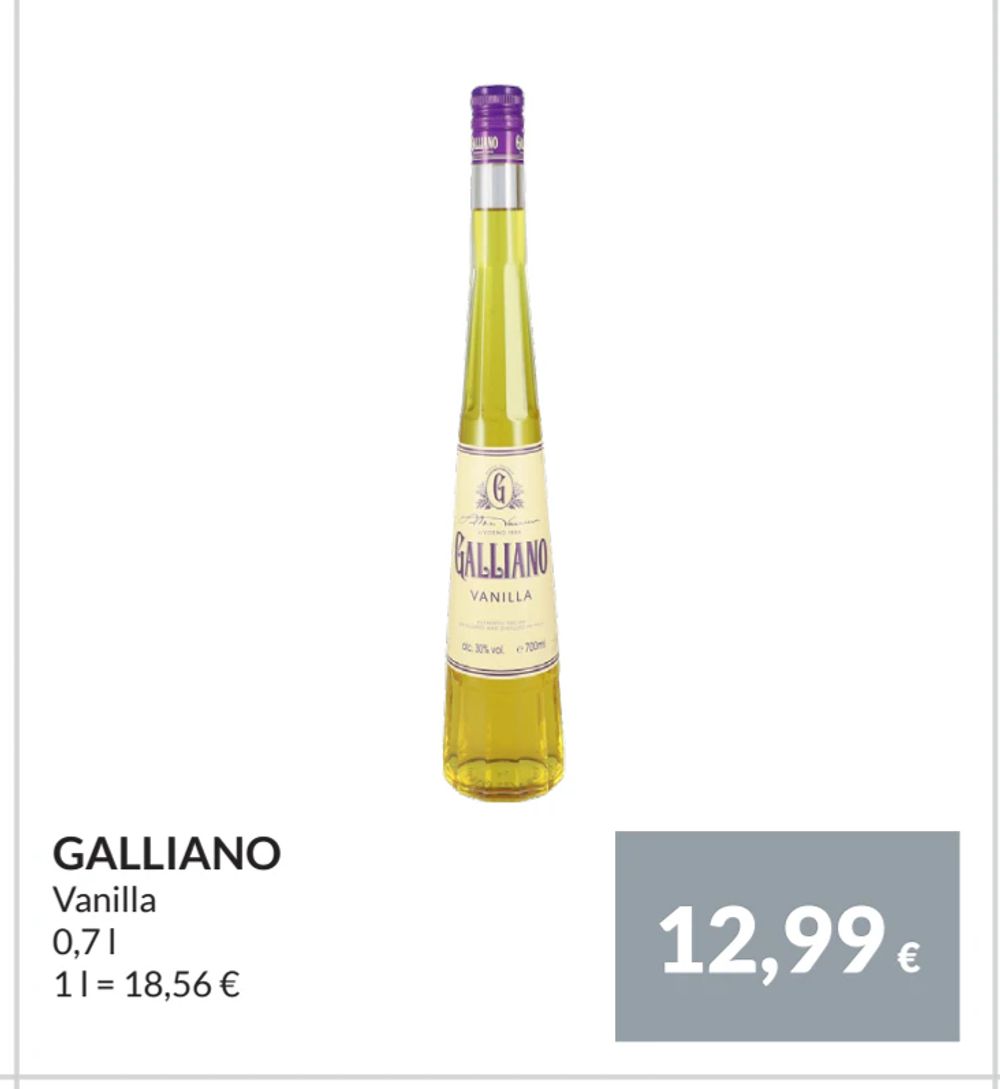 Erbjudanden på GALLIANO från Nielsen Scan-Shop för 12,99 €