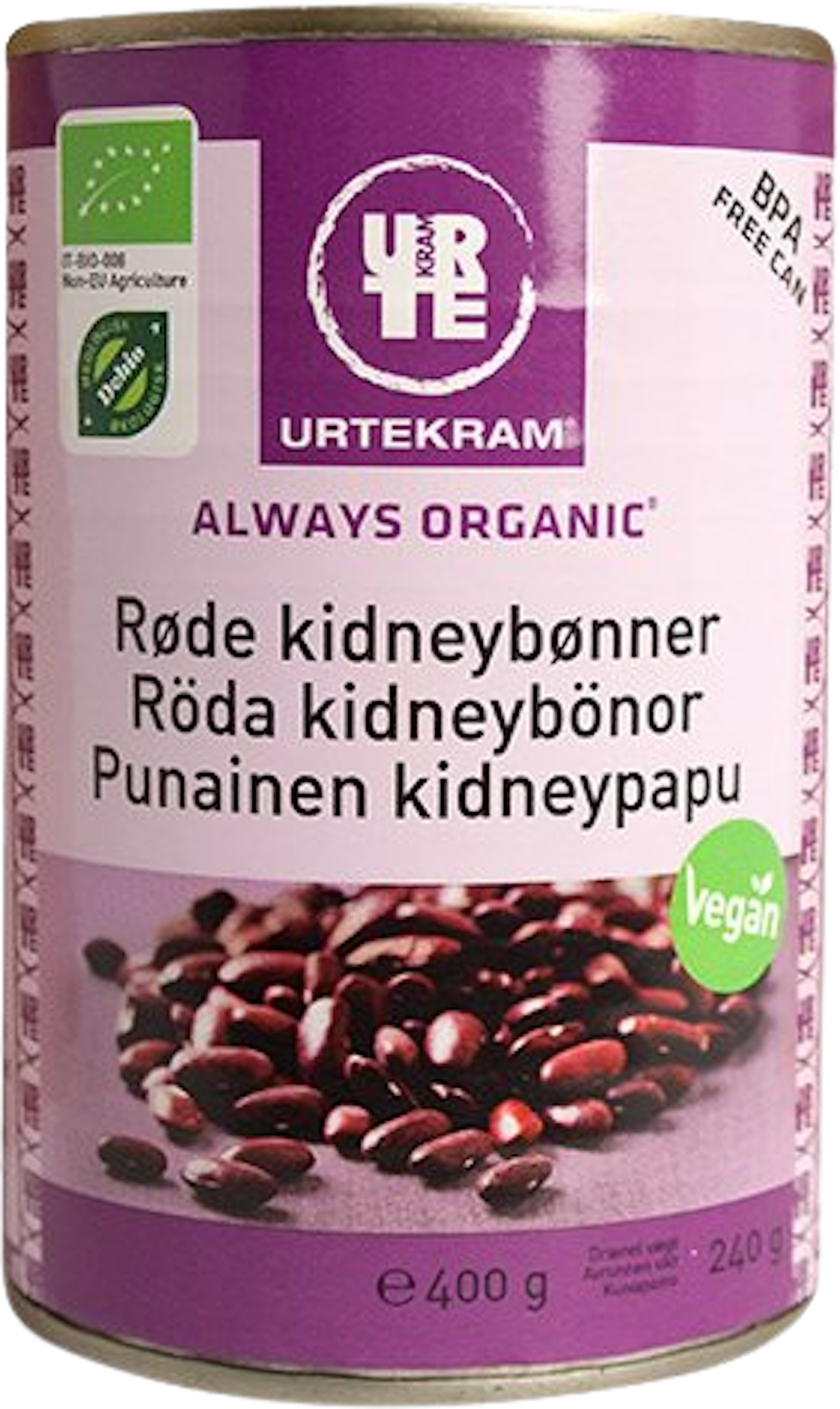 Tilbud på Kidneybønner røde i dåse Øko (Urtekram) fra Helsam til 22,95 kr.