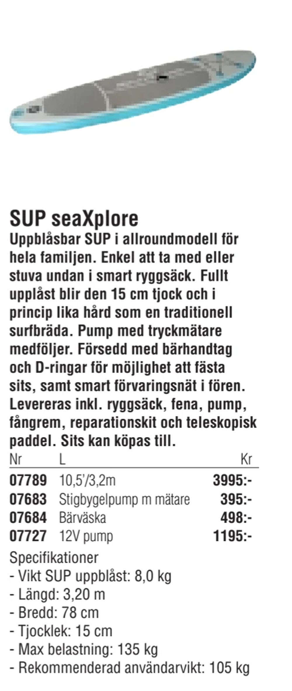 Erbjudanden på SUP seaXplore från Erlandsons Brygga för 3 995 kr