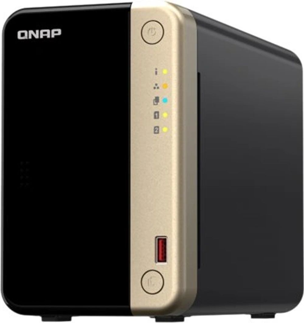 Tilbud på QNAP TS-264 - NAS-server - 2 bays - SATA 6Gb/s - RAID RAID 0, 1, 5, 6, 10, 50, JBOD, 60 - RAM 8 GB - 2.5 Gigabit Ethernet - iSCSI support fra ComputerSalg til 3.299 kr.