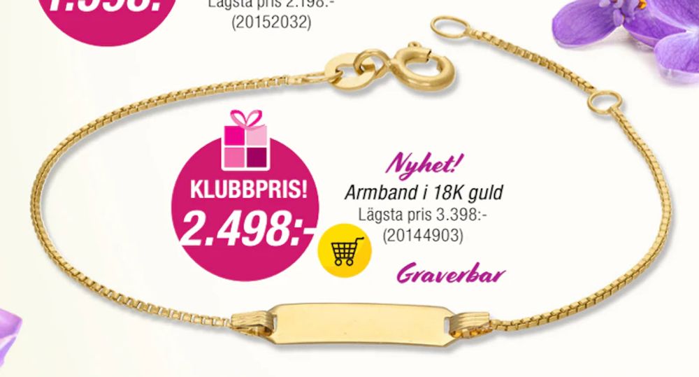 Erbjudanden på Armband i 18K guld från Guldfynd för 2 498 kr