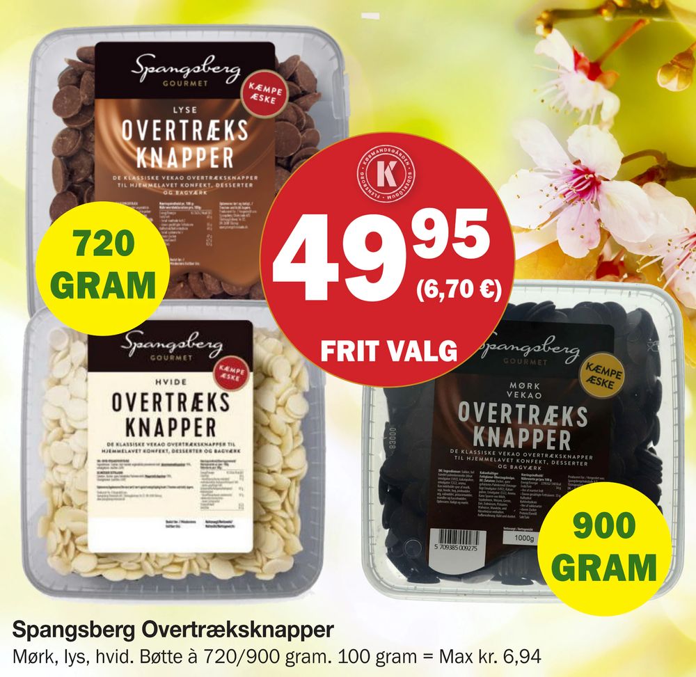 Tilbud på Spangsberg Overtræksknapper fra Købmandsgården til 49,95 kr.