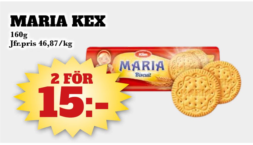 Erbjudanden på MARIA KEX från Bonum matmarknad för 15 kr