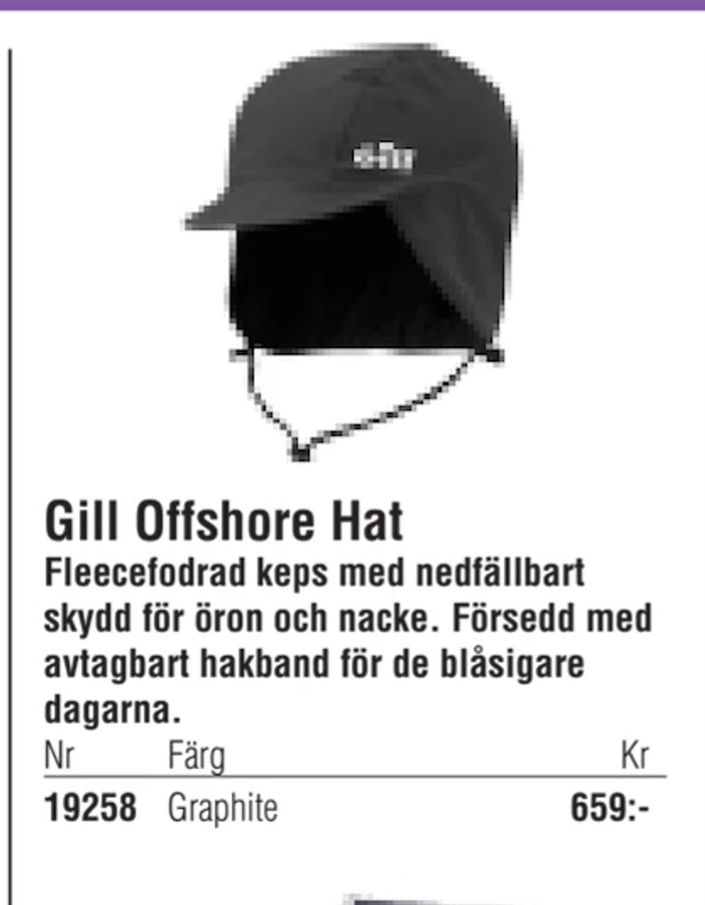 Erbjudanden på Gill Offshore Hat från Erlandsons Brygga för 659 kr