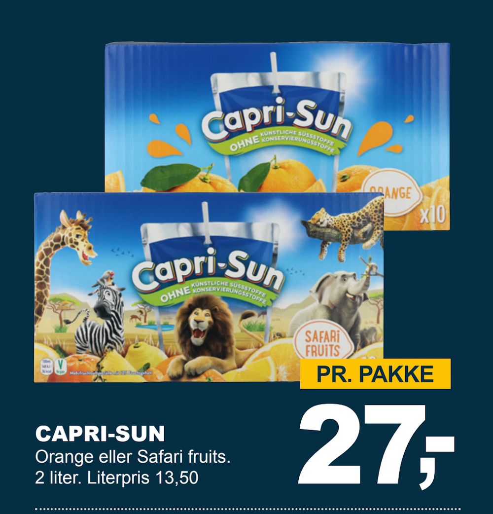 Tilbud på CAPRI-SUN fra LET-KØB til 27 kr.