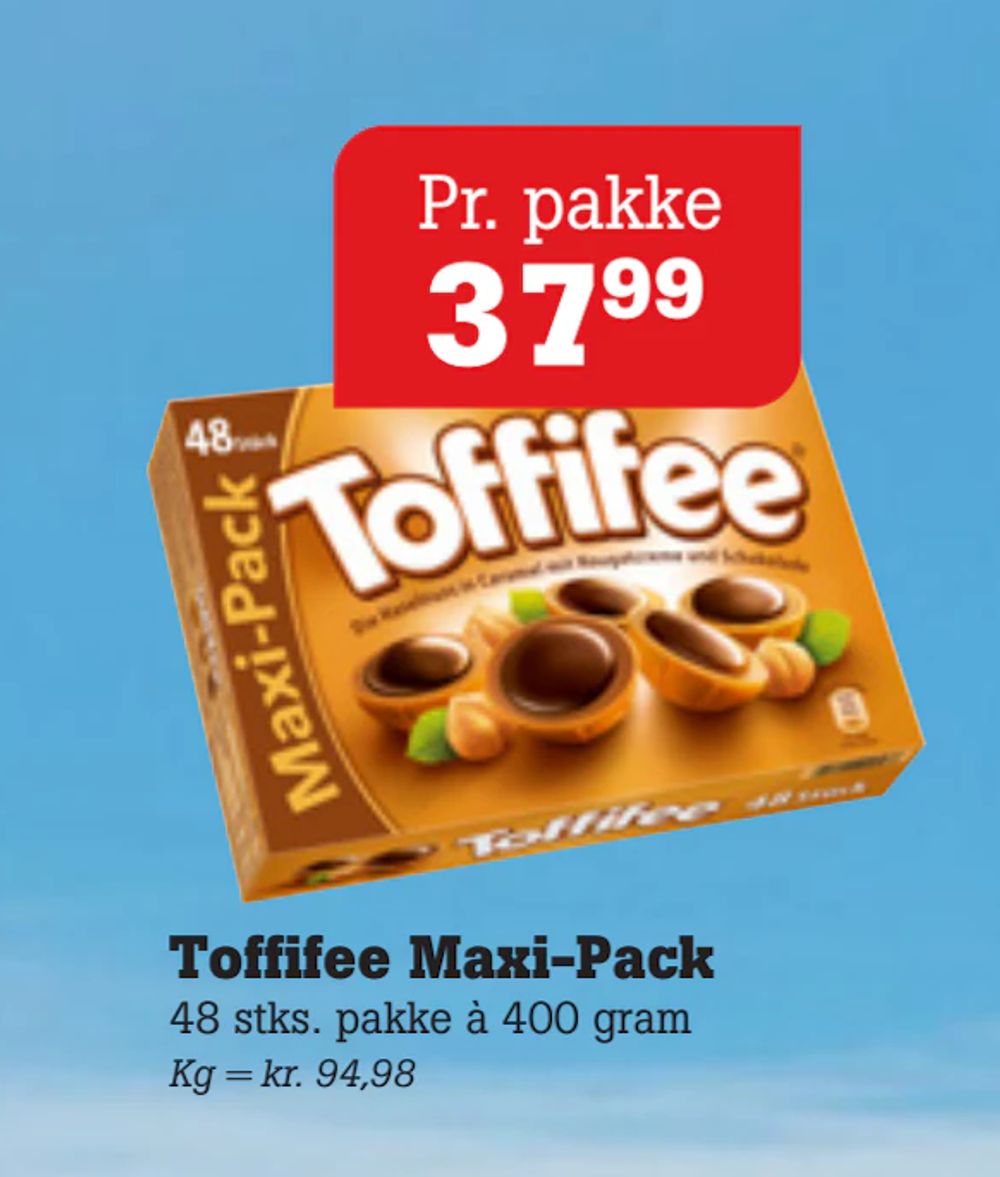 Tilbud på Toffifee Maxi-Pack fra Poetzsch Padborg til 37,99 kr.