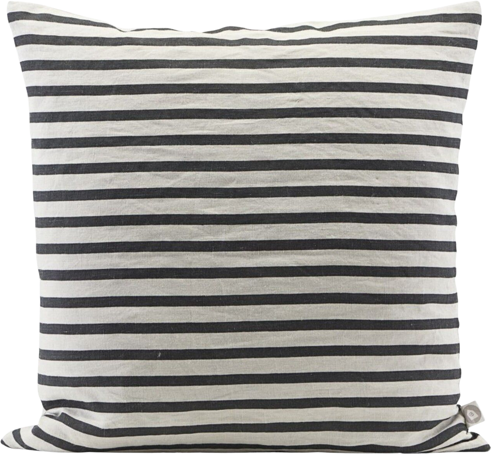 Tilbud på Stripe Pudebetræk 60x60 cm, Sort/Grå (House Doctor) fra Hjem.dk til 199 kr.