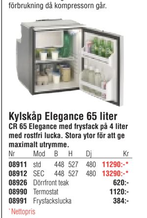 Kylskåp Elegance 65 liter