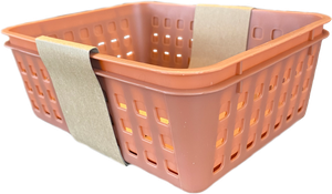 Plastik kurv - Terracotta - Mini (2-pak)