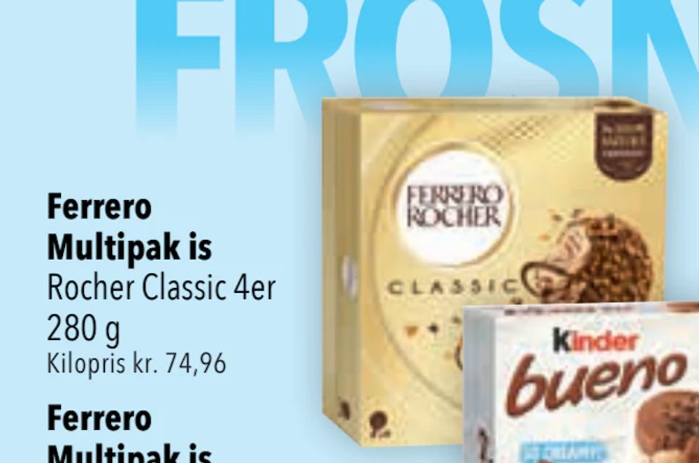 Tilbud på Ferrero Multipak is fra CITTI til 20,99 kr.