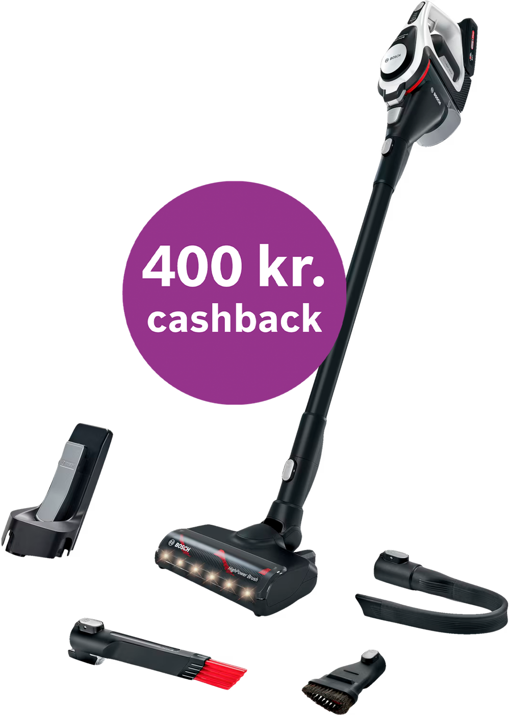 Tilbud på Bosch Unlimited 8 ledningsfri støvsuger BSS821VNE4 fra Elgiganten til 1.999 kr.