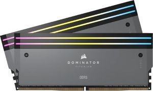 CORSAIR Dominator Titanium RGB - DDR5 - sæt - 32 GB: 2 x 16 GB - DIMM 288-PIN - 6000 MHz / PC5-48000 - CL30 - 1.4 V - ikke bufferet - ikke-ECC - grå