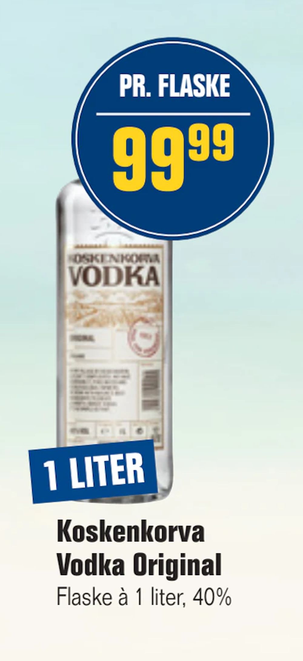 Tilbud på Koskenkorva Vodka Original fra Otto Duborg til 99,99 kr.