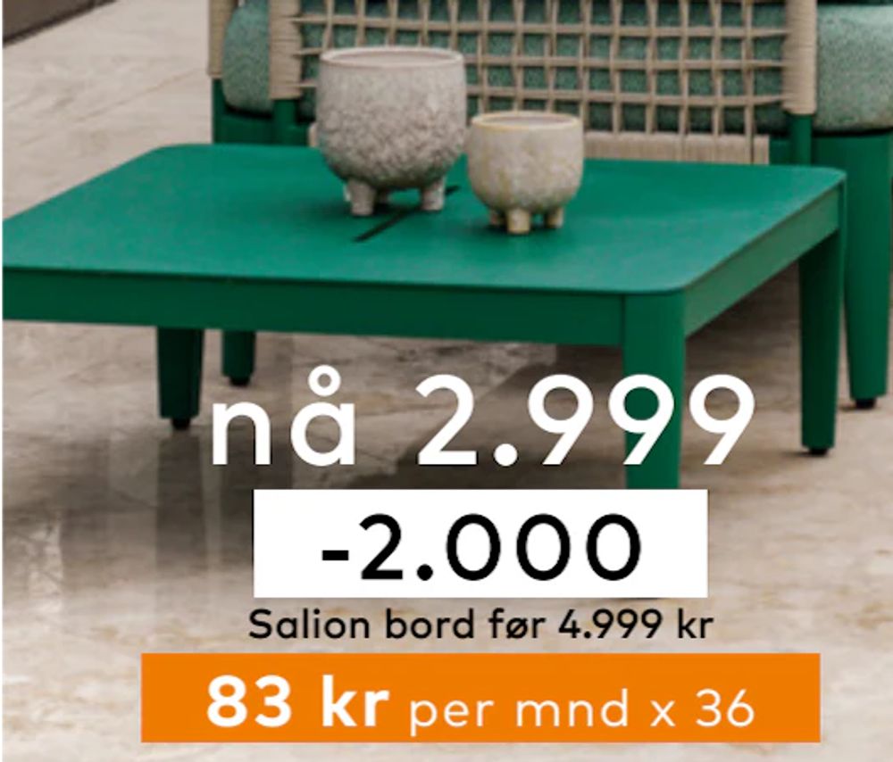 Tilbud på Salion bord fra Skeidar til 2 999 kr
