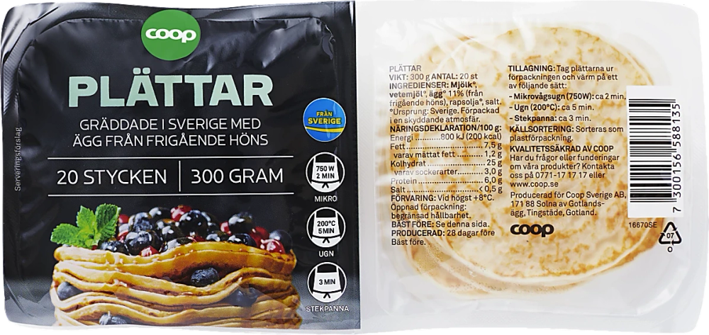 Erbjudanden på Plättar (Coop) från Coop X:-TRA för 19,90 kr