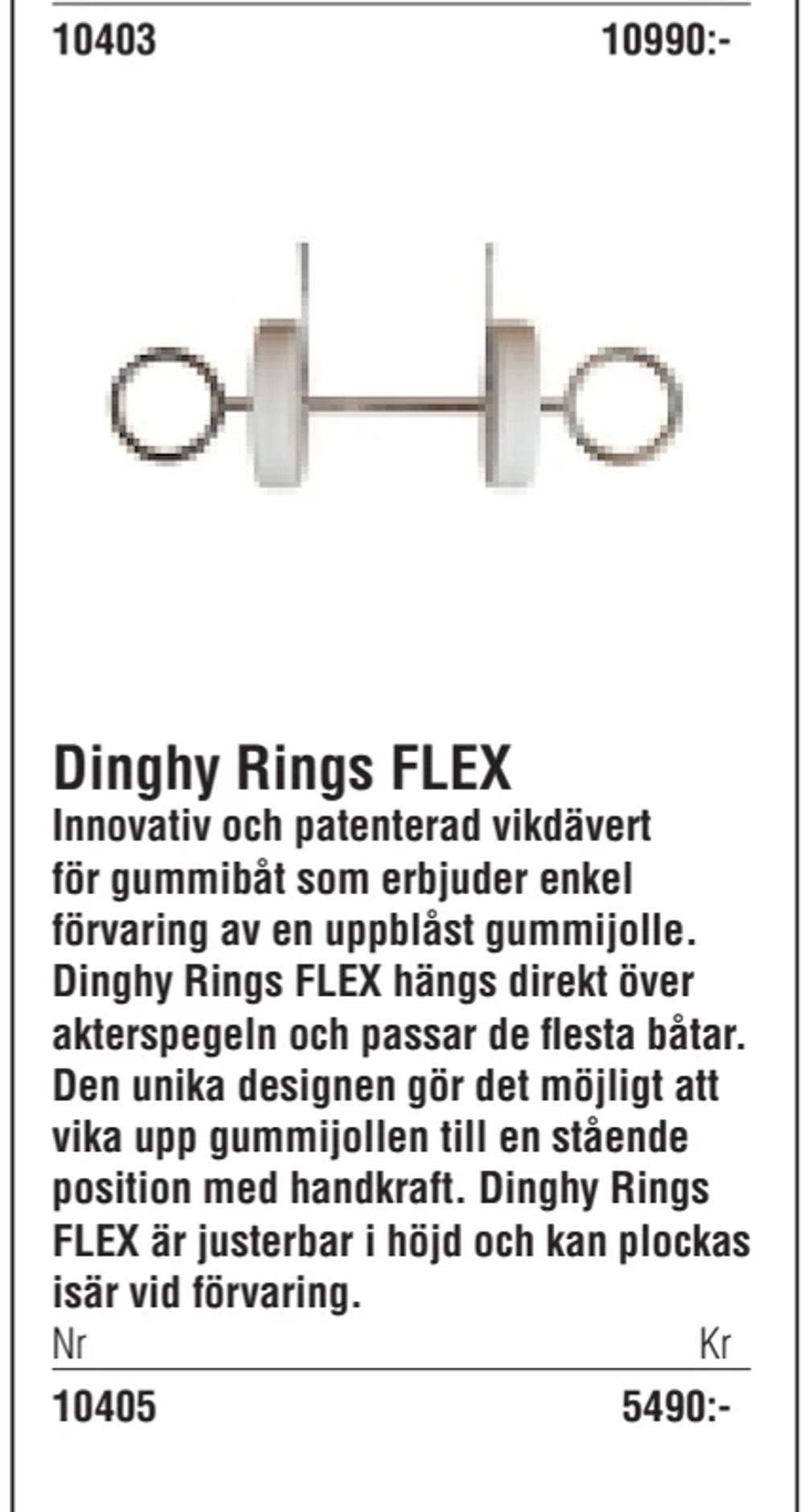 Erbjudanden på Dinghy Rings FLEX från Erlandsons Brygga för 5 490 kr