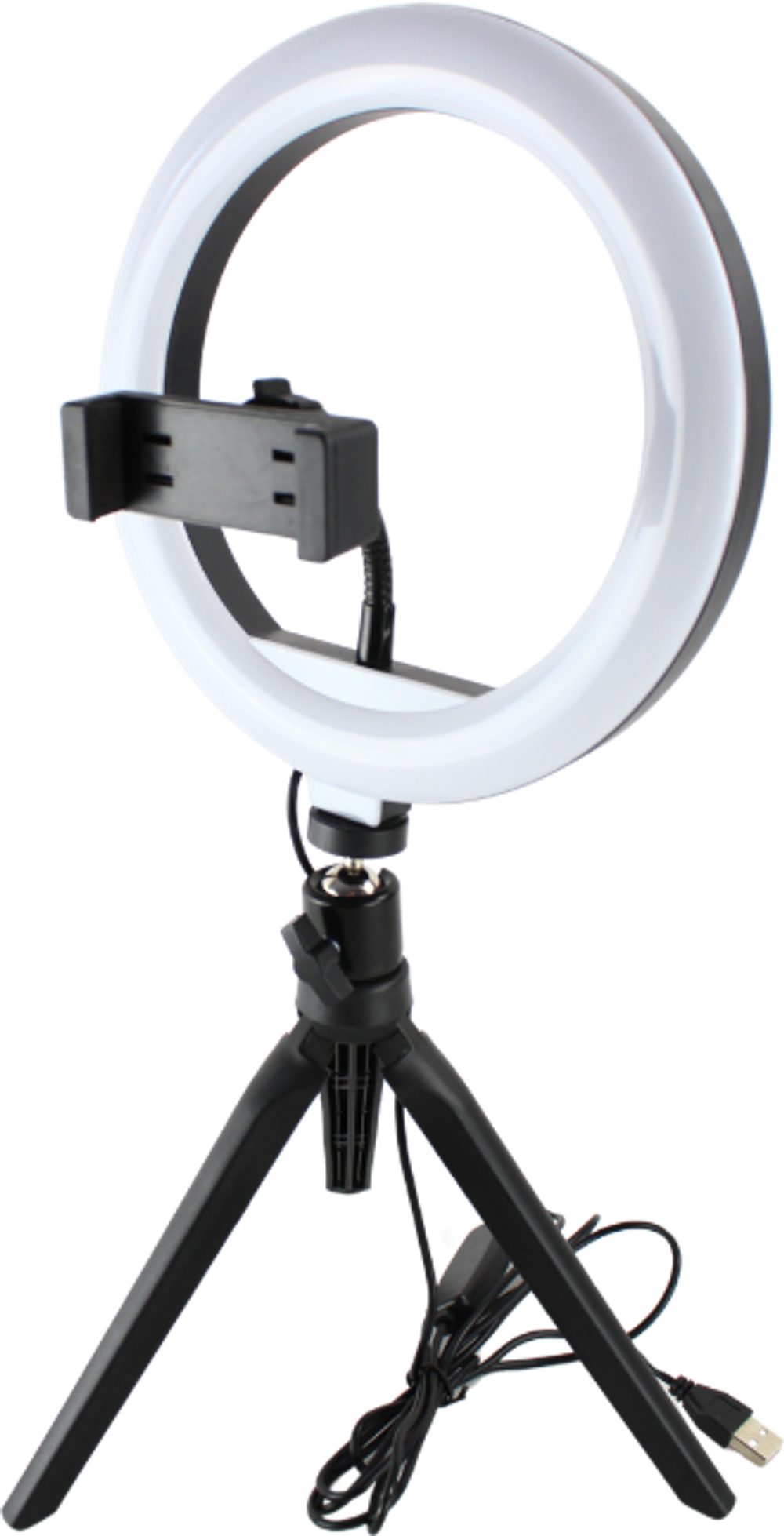 Tilbud på Selfie Ring Light m. USB kabel og 3 Lysstyrker (Ø20cm) fra Basic & More til 86 kr.