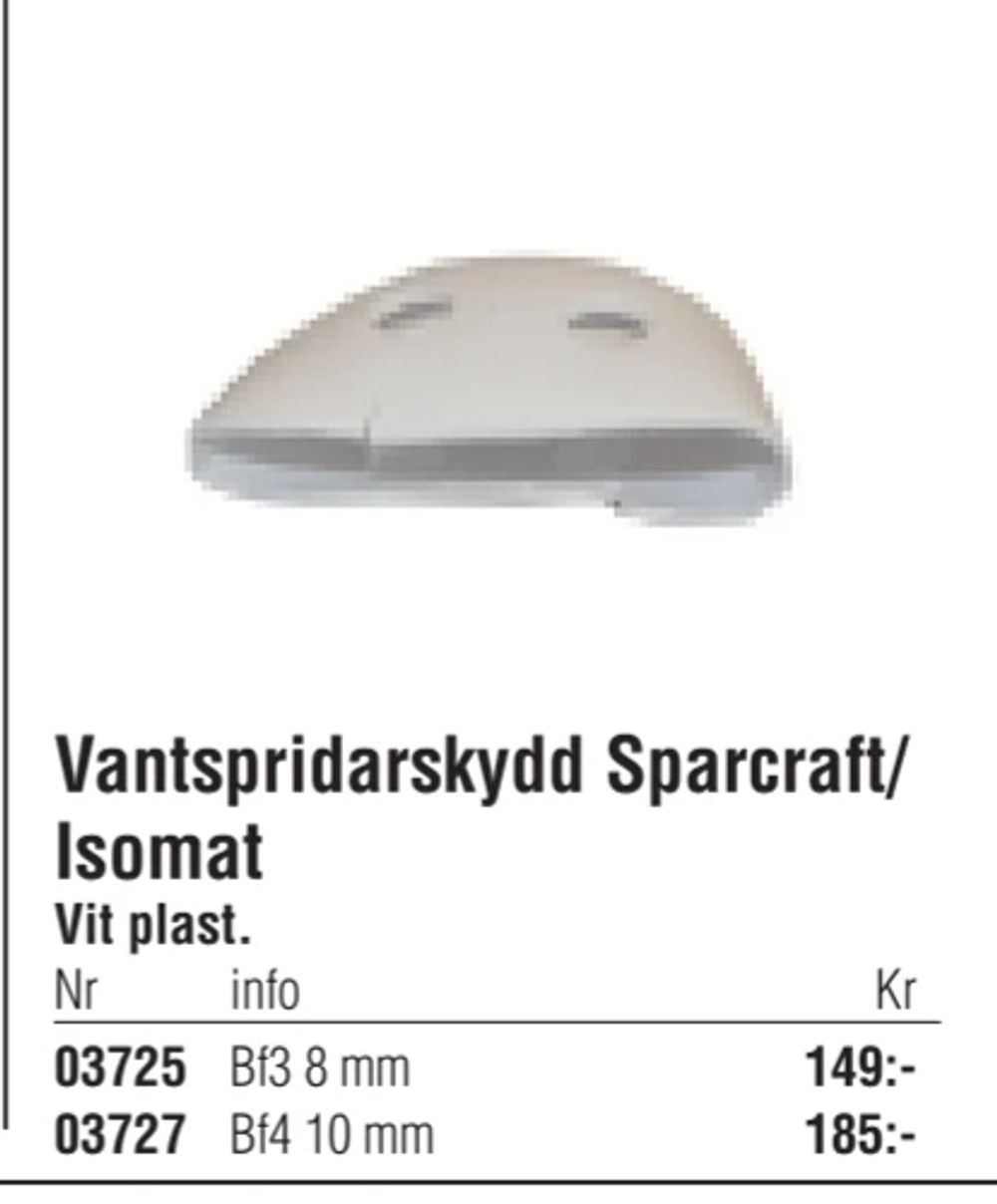 Erbjudanden på Vantspridarskydd Sparcraft/ Isomat från Erlandsons Brygga för 149 kr