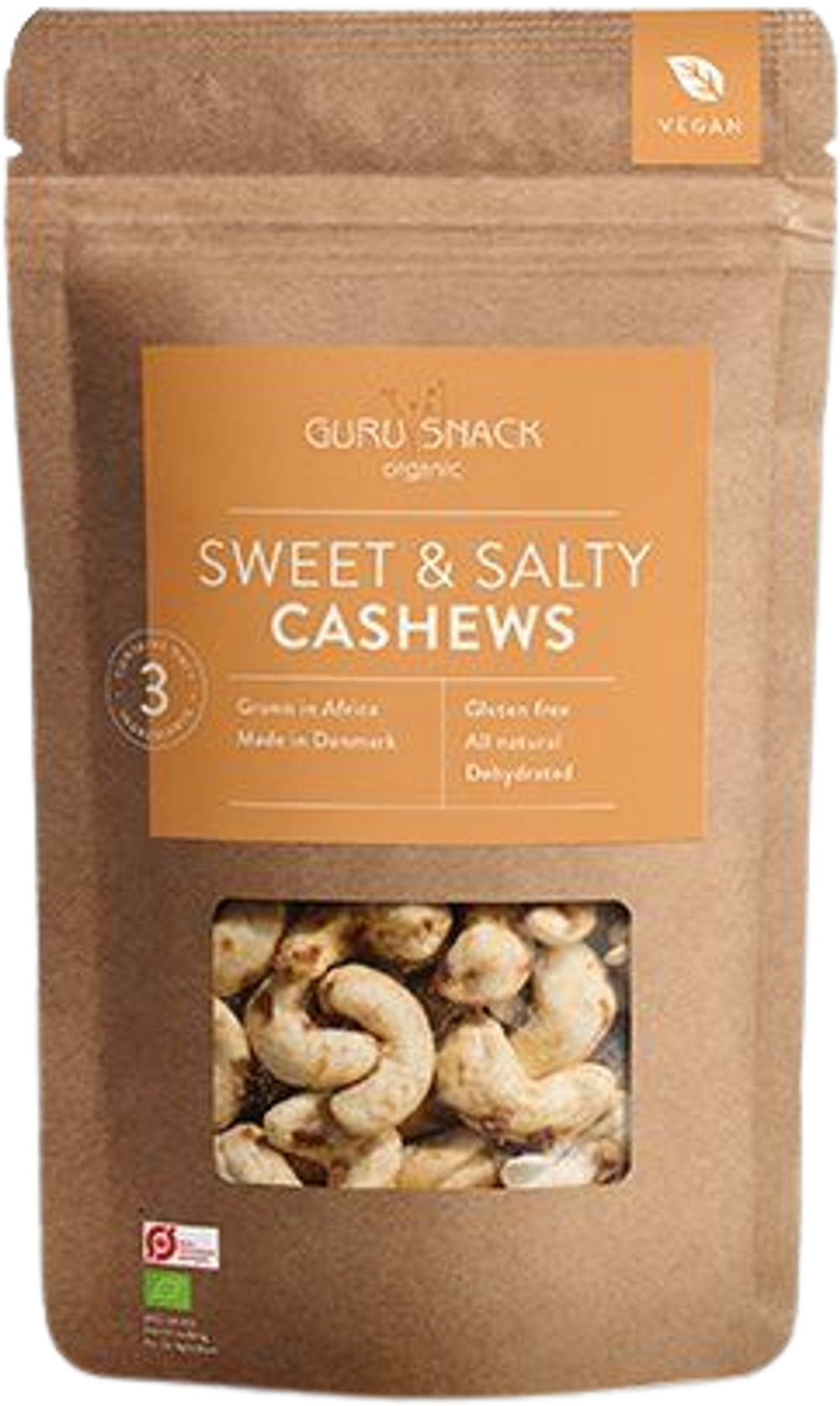 Tilbud på Cashew Sweet & Salty Øko (Guru Snack) fra Helsam til 27,95 kr.