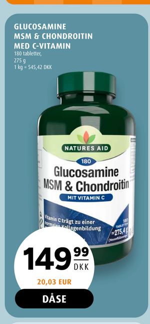 GLUCOSAMINE MSM & CHONDROITIN MED C-VITAMIN
