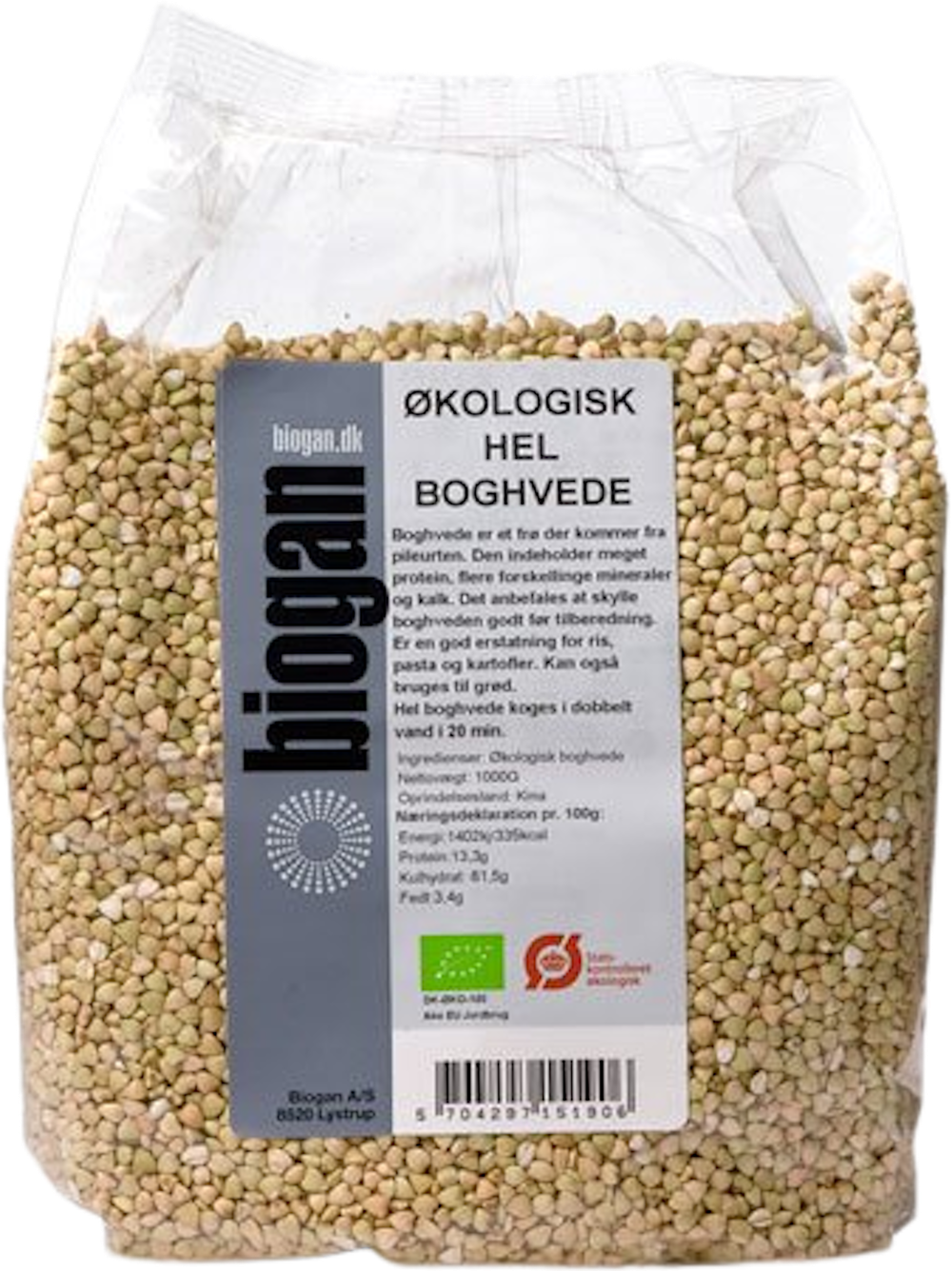 Tilbud på Hel boghvede Øko (Biogan) fra Helsam til 51,95 kr.