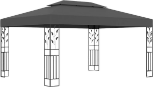 Pavillon med dobbelttag 3x4 m antracitgrå