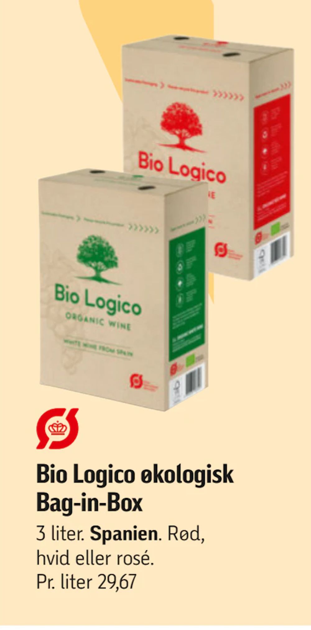 Tilbud på Bio Logico økologisk Bag-in-Box fra føtex til 89 kr.