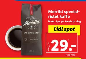 Merrild specialristet kaffe