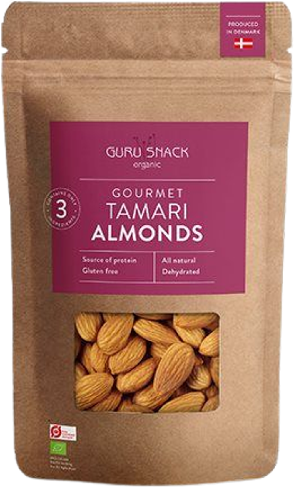 Tilbud på Gourmet Tamari mandler Øko (Guru Snack) fra Helsam til 27,95 kr.