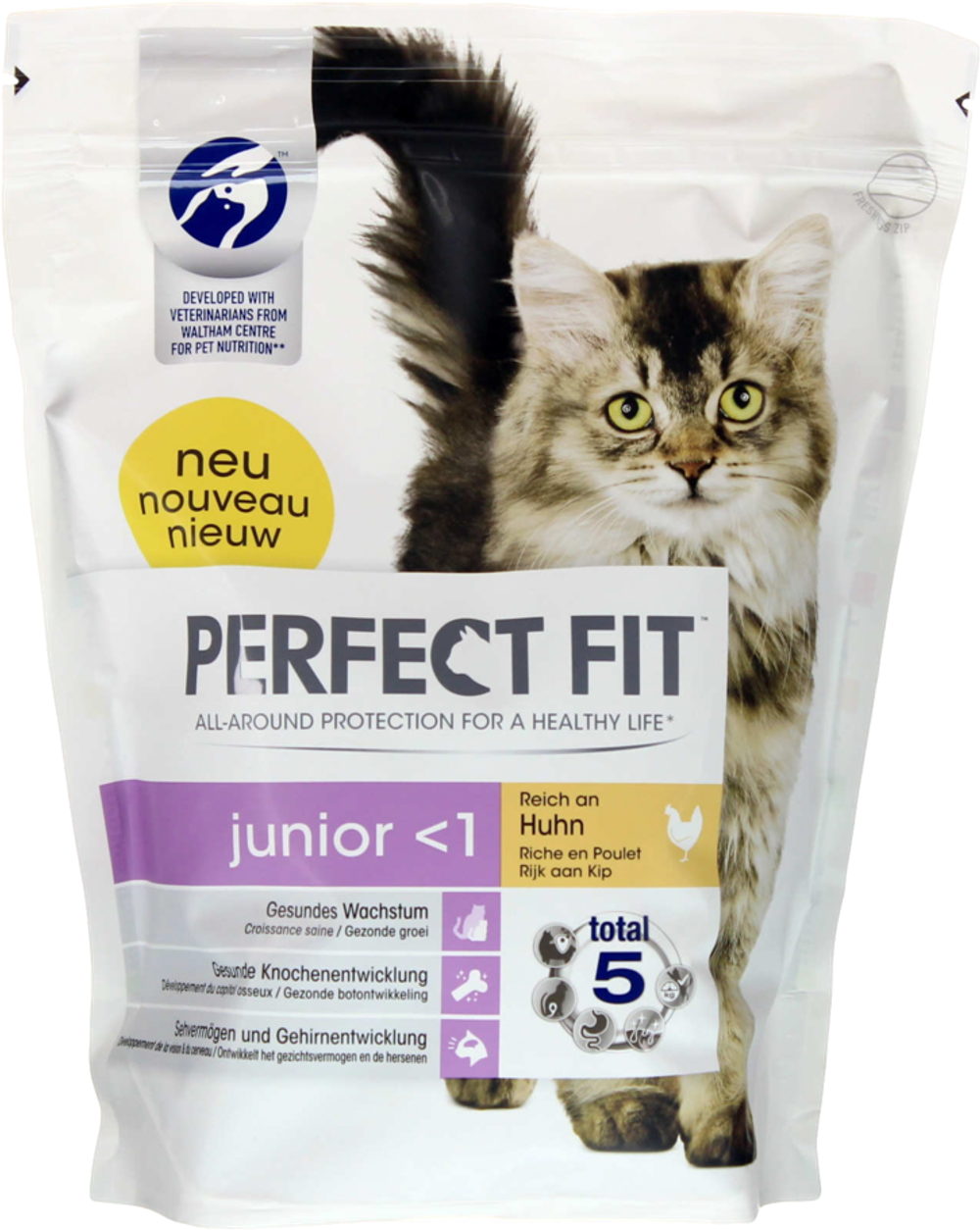 Tilbud på Perfect Fit Junior Reich an Huhn 750g fra Fleggaard til 49,99 kr.