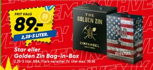 Star eller Golden Zin Bag-in-Box