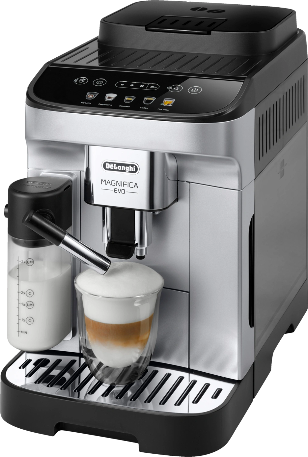 Tilbud på DeLonghi Magnifica Evo ECAM290.61.SB automatisk espressomaskine fra Elgiganten til 2.999 kr.